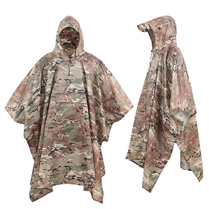 Camouflage cape raincoat