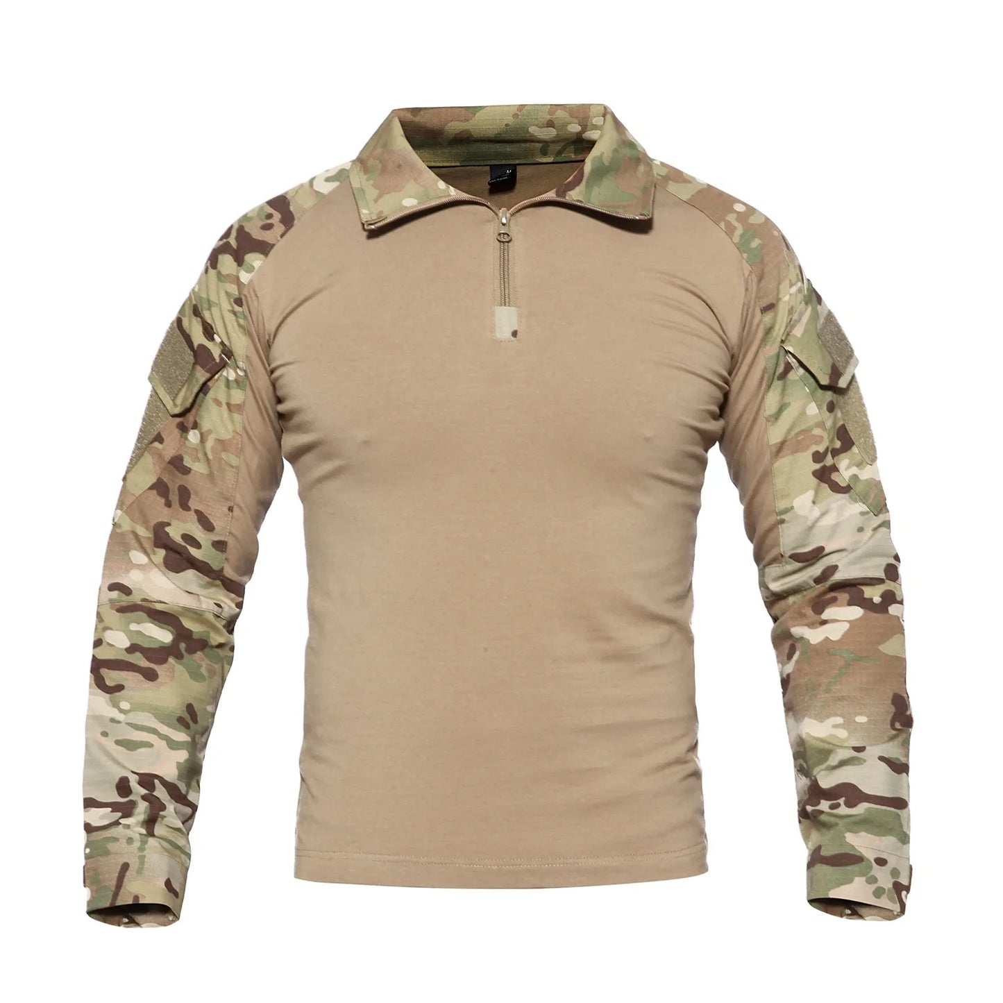 Outdoor Tactical Hiking T-Shirts Men Combat Military CP Camouflage Long Sleeve Hunting Climbing Shirt Cotton Sport Clothes