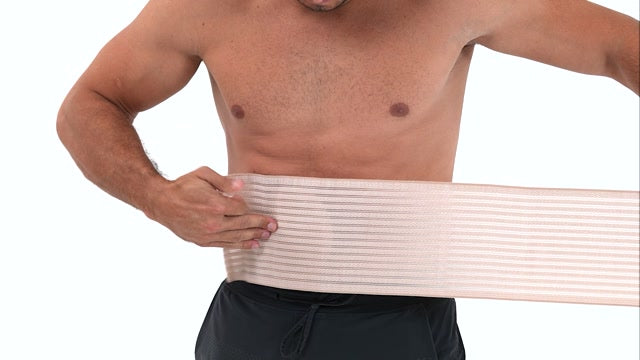 FJUN Men's Abdominal Brace - Support and Core Stability, Adjustable Compression Wrap