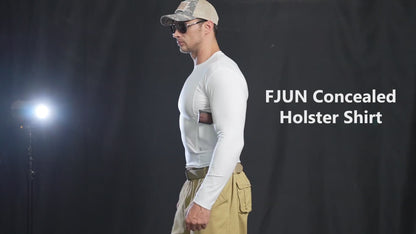 “Tactical Crew Neck Tee with Integrated Holster”