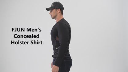 Men‘s Long Sleeve Concealed Carry Crew Neck Tee