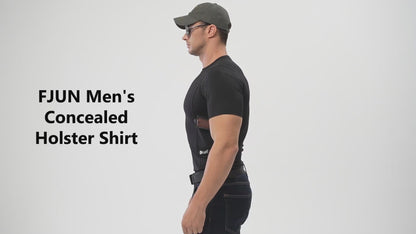 “Tactical Crew Neck T-Shirt with Built-In Holster”